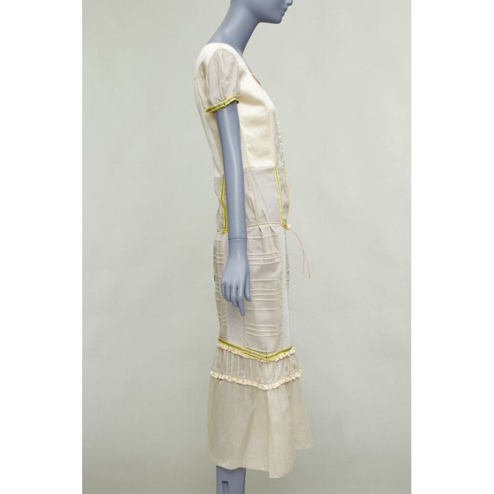 Miu Miu 1999 Runway Beige Patchwork Dress - Picture 4 of 9